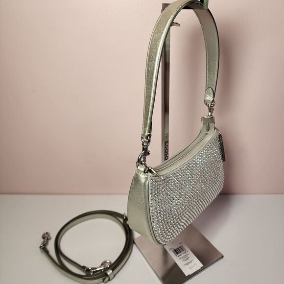 NWT Coach CW322 Teri Mini Crossbody Bag Silver Crystal - Picture 5 of 6